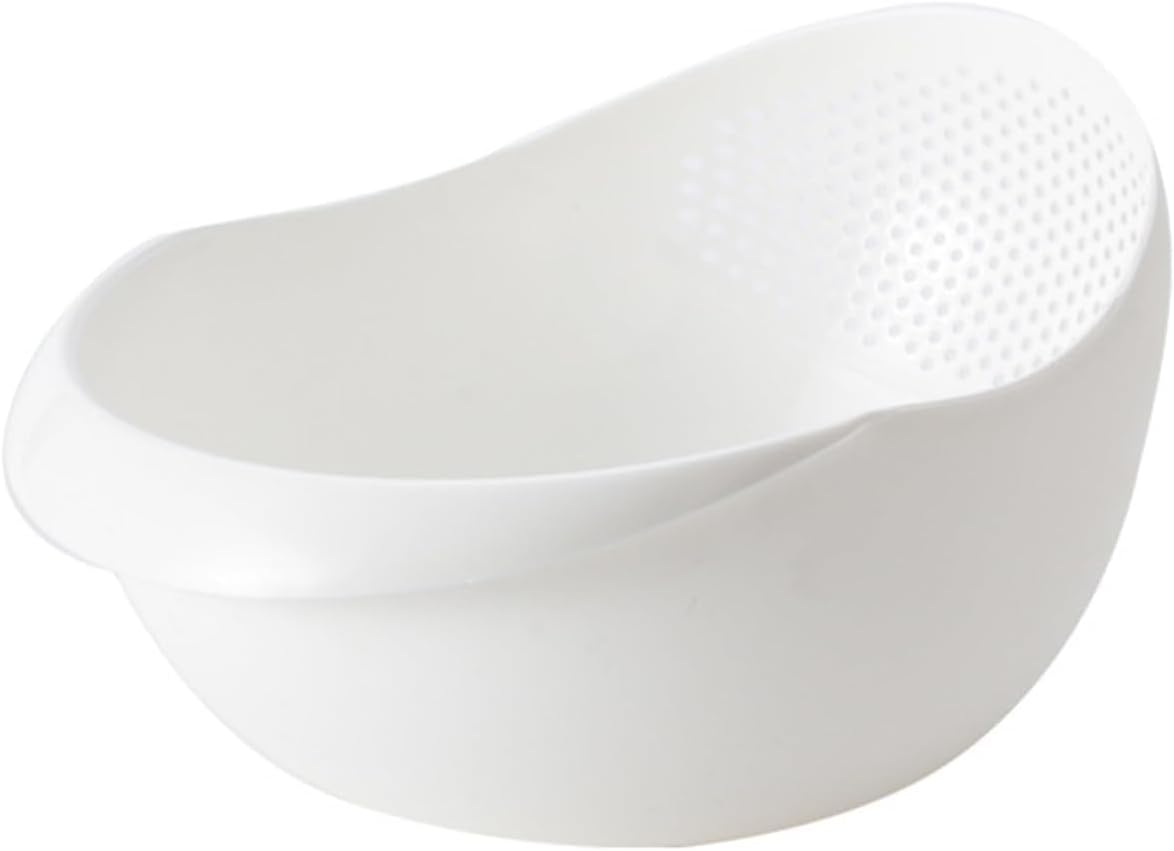 Rice Strainer and Colander Bowl with Side Drainer