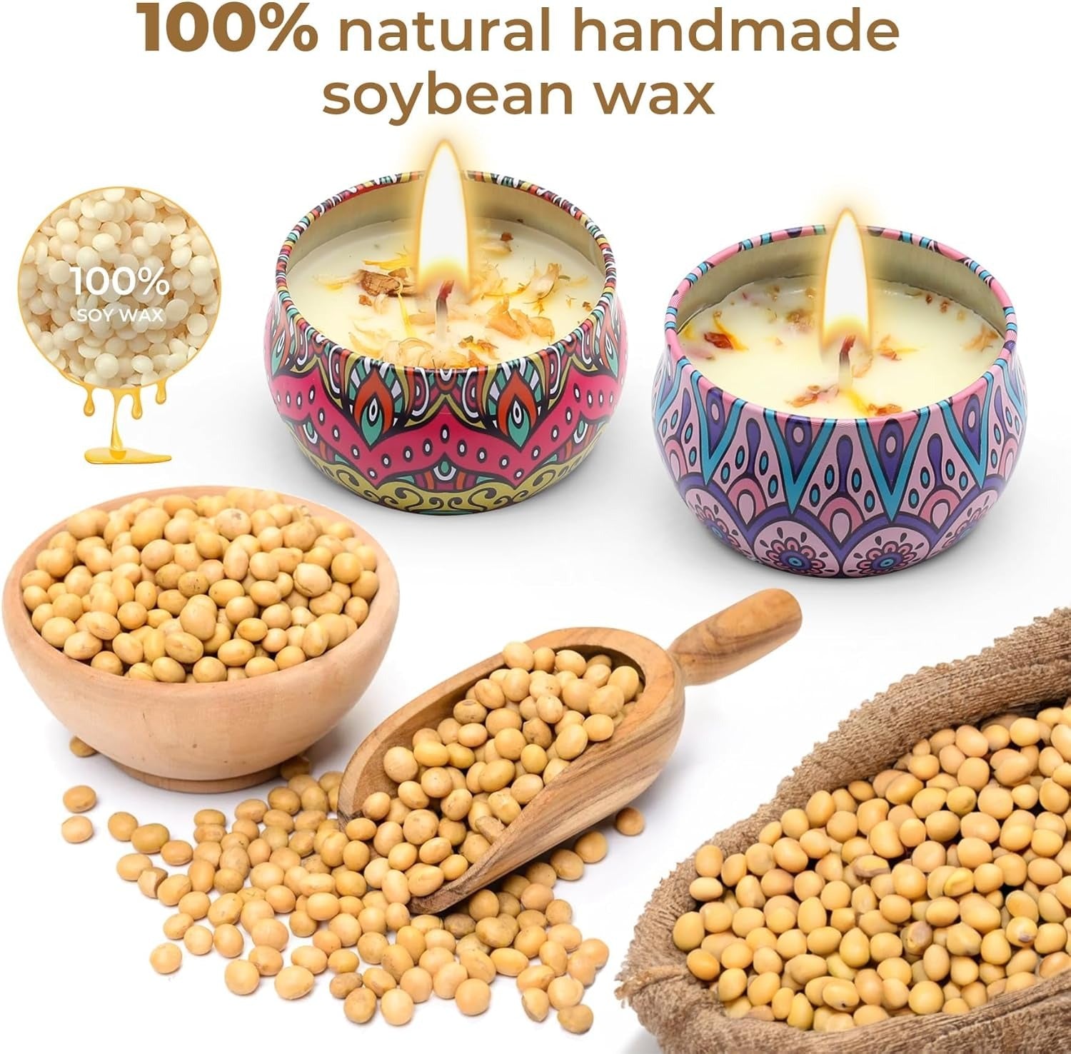 6 PACK Scented Candles