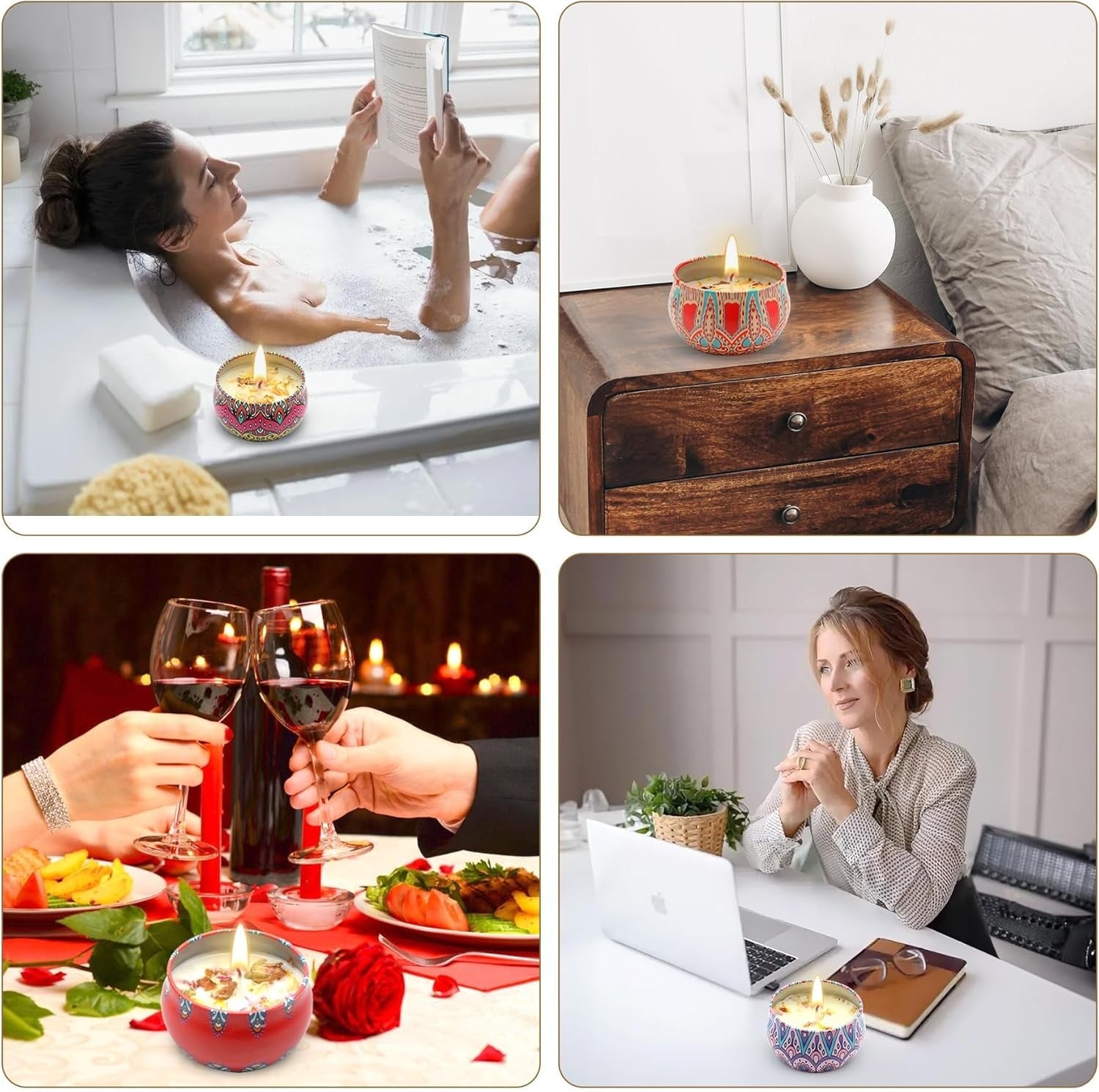 6 PACK Scented Candles