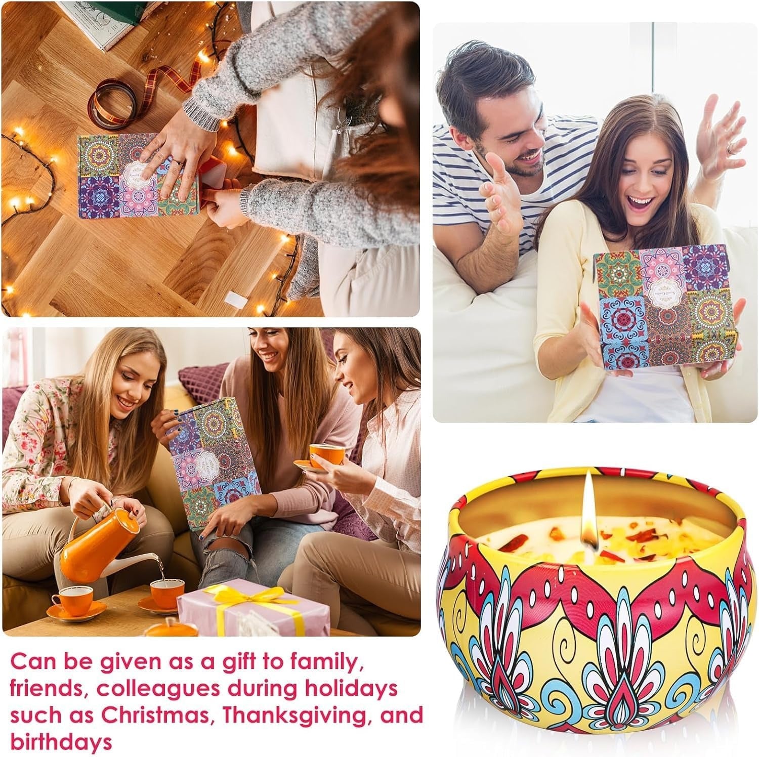 6 PACK Scented Candles